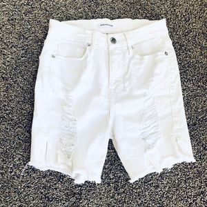 Good America White Jean Shorts